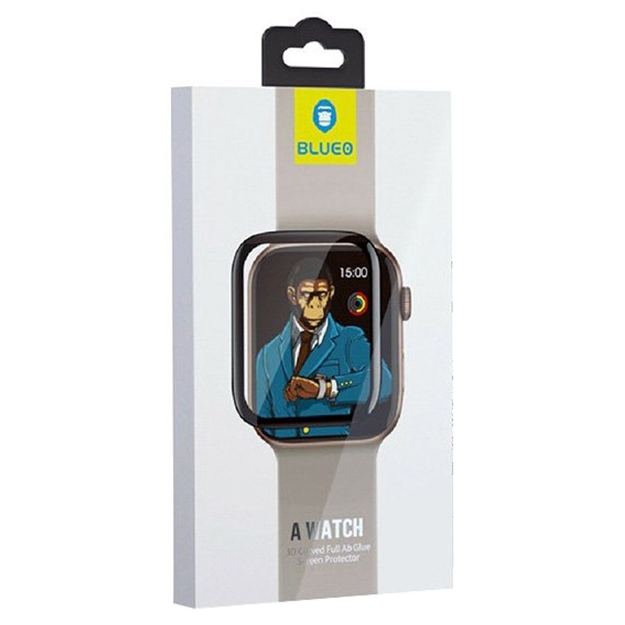 Защитное стекло BLUEO для Apple Watch, Full Glue 3D, 42mm, прозрачный+черная рамка фото