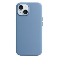Чехол Silicone Case with MagSafe и Анимация цвета для iPhone 15 6.1", облачно-синий Winter Blue (4) фото