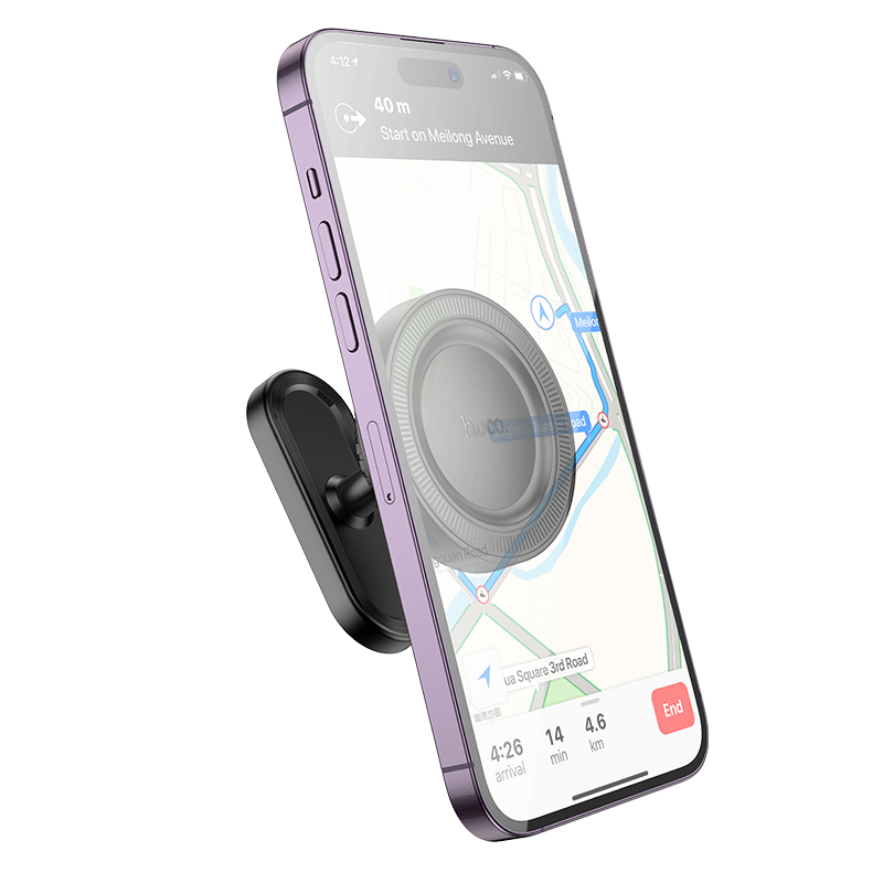 Автомобильный держатель HOCO H58 Show Ring, магнитный, универсальный, черный фото