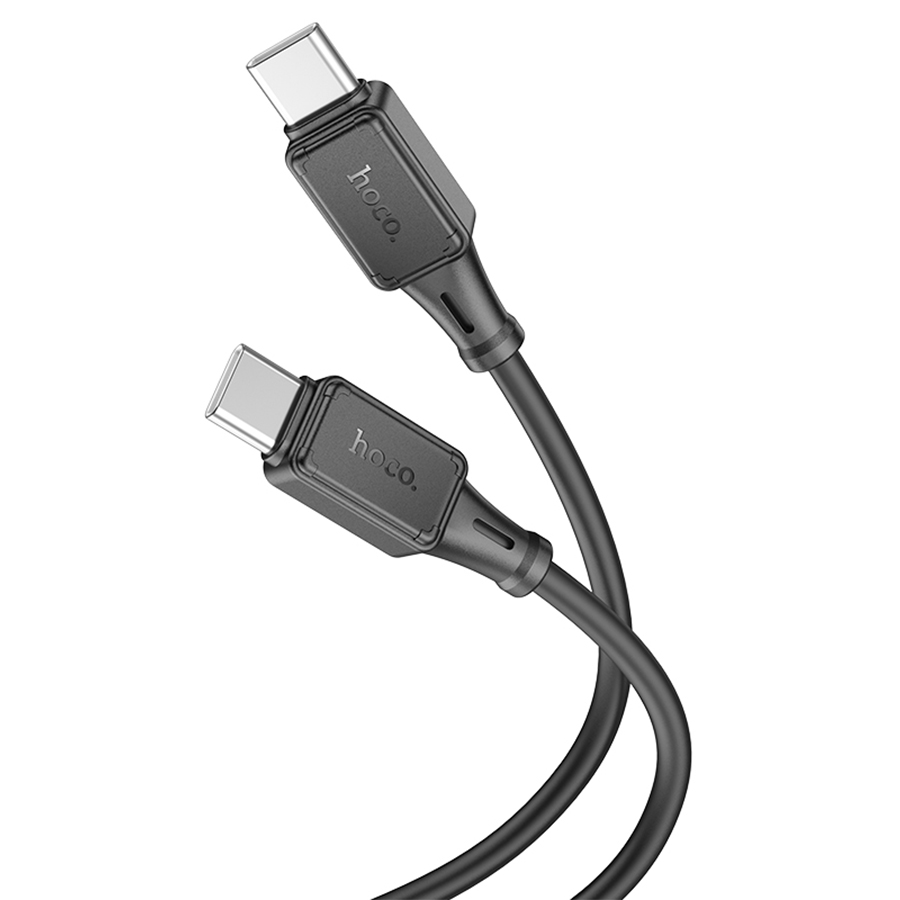 Кабель USB-C HOCO X101 Assistant Type-C - Type-C, 3A, 60W, 1 м, черный фото