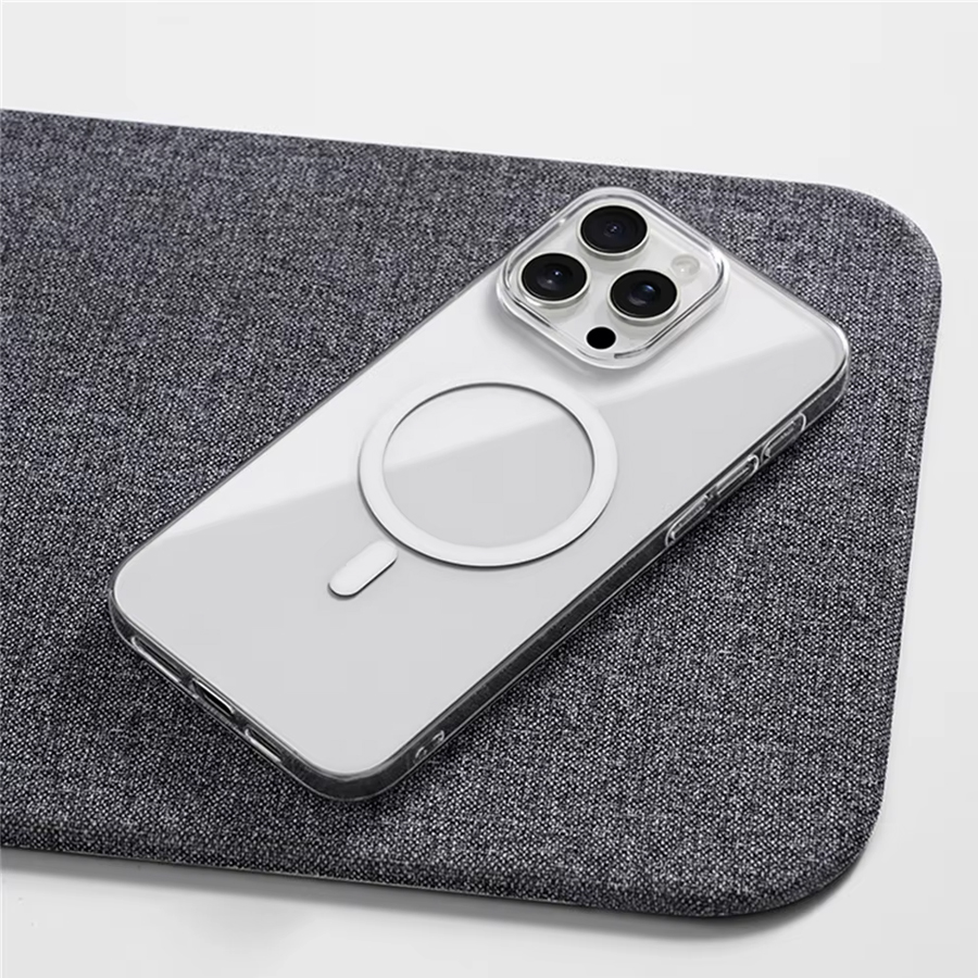 Чехол Clear Case пластиковый with MagSafe и Анимация для iPhone 14 Pro Max 6.7", прозрачный фото