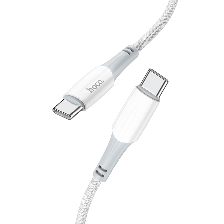 Кабель USB-C HOCO X70 Ferry Type-C - Type-C, 3A, 60W, 1 м, белый оптом недорого с доставкой Кабель USB-C HOCO X70 Ferry Type-C - Type-C, 3A, 60W, 1 м, белый фото