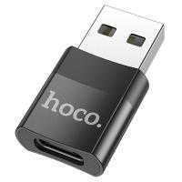 Переходник/Адаптер HOCO UA17 OTG USB (m) - Type-C (f), черный фото