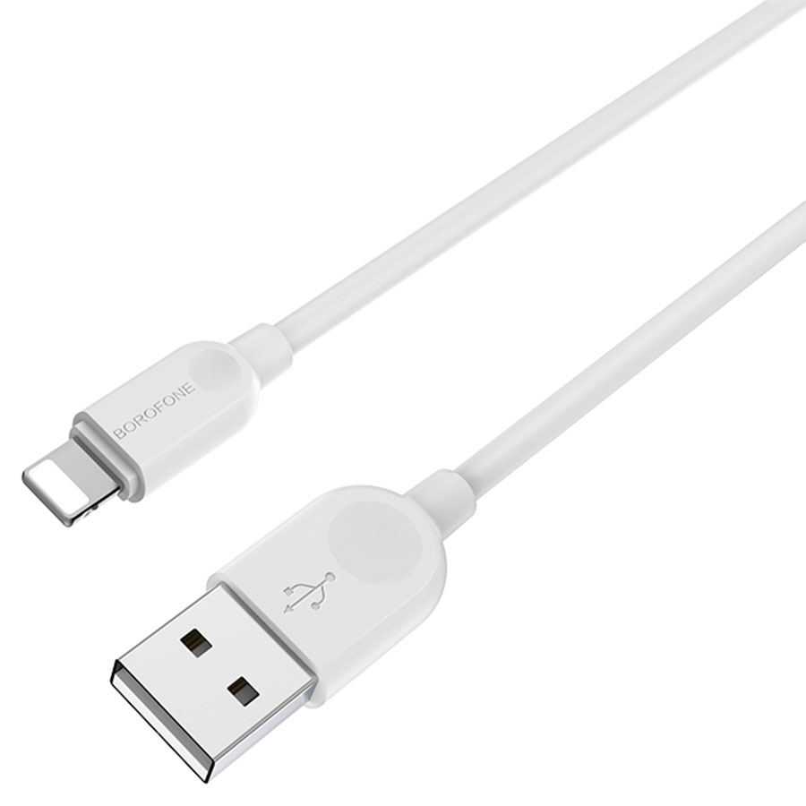 Кабель USB BOROFONE BX14 LinkJet USB - Lightning, 2.4А, 3 м, белый фото