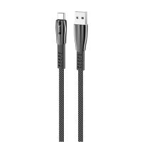 Кабель USB HOCO U70 Splendor USB - Type-C, 3A, 1.2 м, темно-серый оптом недорого с доставкой Кабель USB HOCO U70 Splendor USB - Type-C, 3A, 1.2 м, темно-серый фото