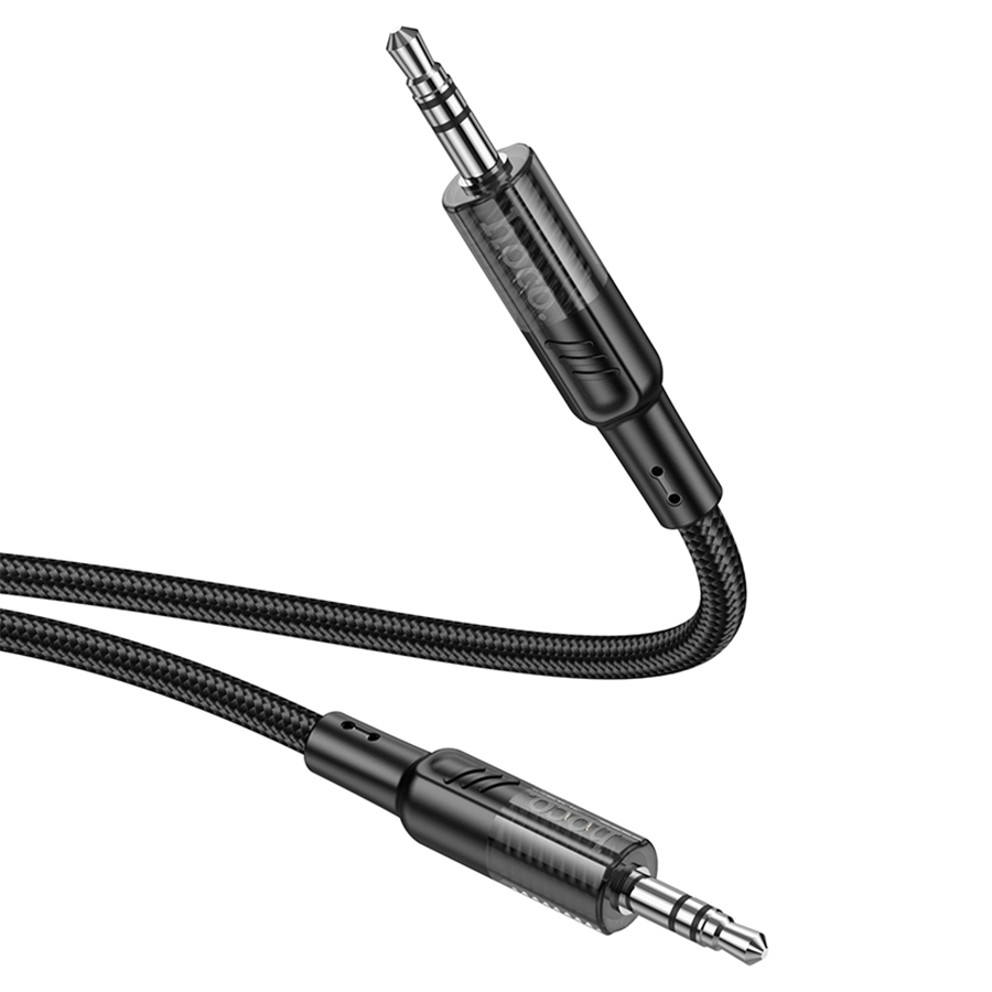 Аудиокабель HOCO UPA27 Spirit AUX Jack 3,5 (m) - Jack 3,5 (m), 1.2 м, черный фото