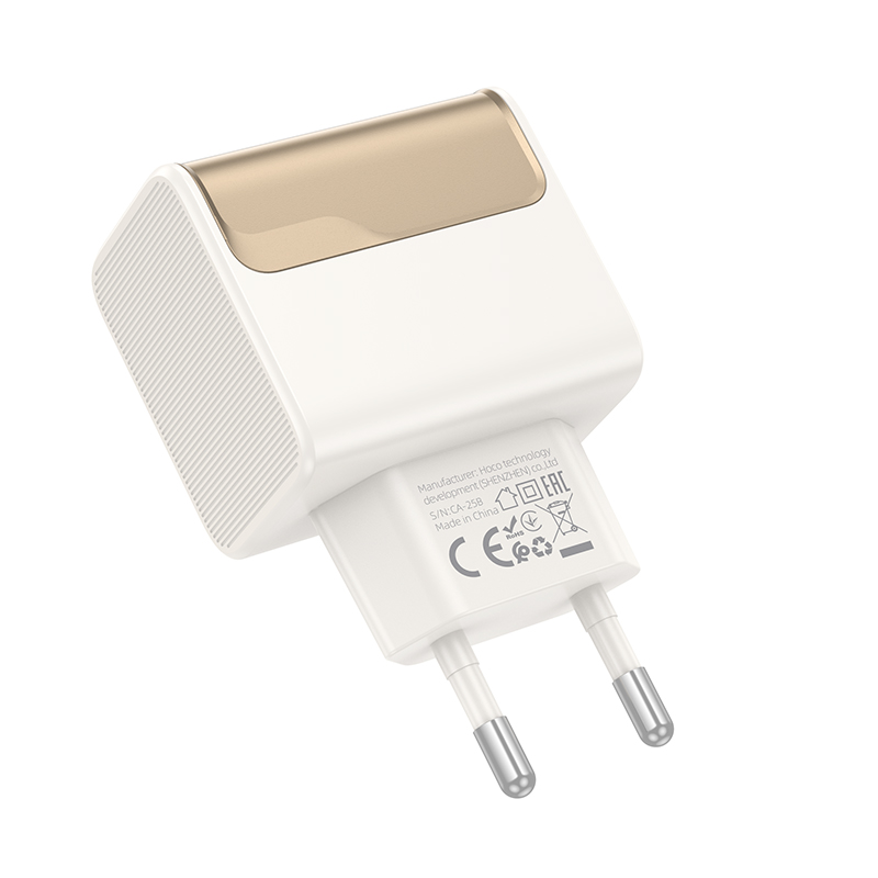 Сетевое зарядное устройство HOCO CS73A Star 1xUSB + 1xUSB-C, 3A, 30W, белый фото