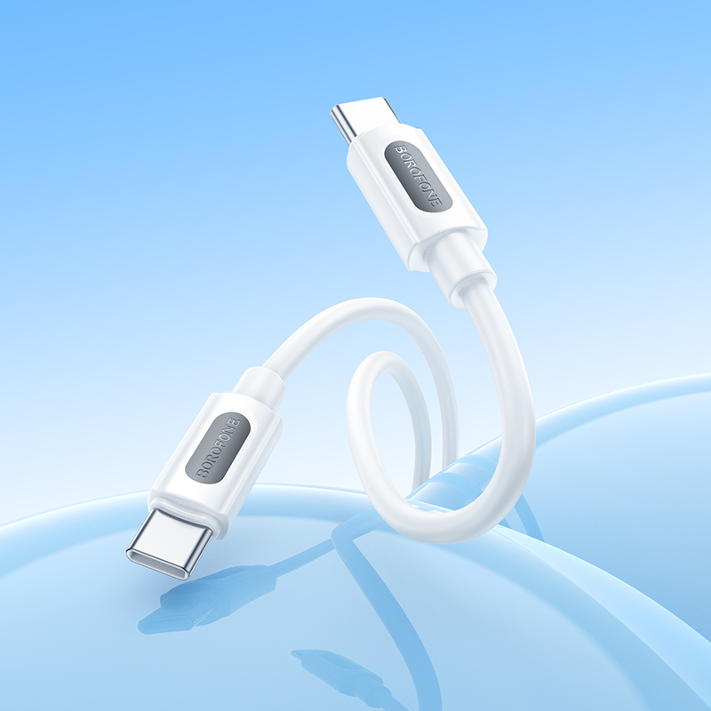 Кабель USB-C BOROFONE BX114 Structure Type-C - Type-C, 3A, 60W, 1 м, белый фото