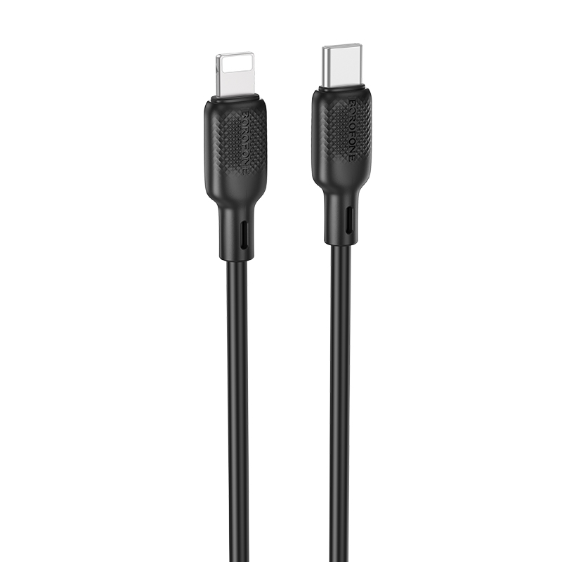 Кабель USB-C BOROFONE BX113 Lenny Type-C - Lightning, 27W, 3 м, черный фото