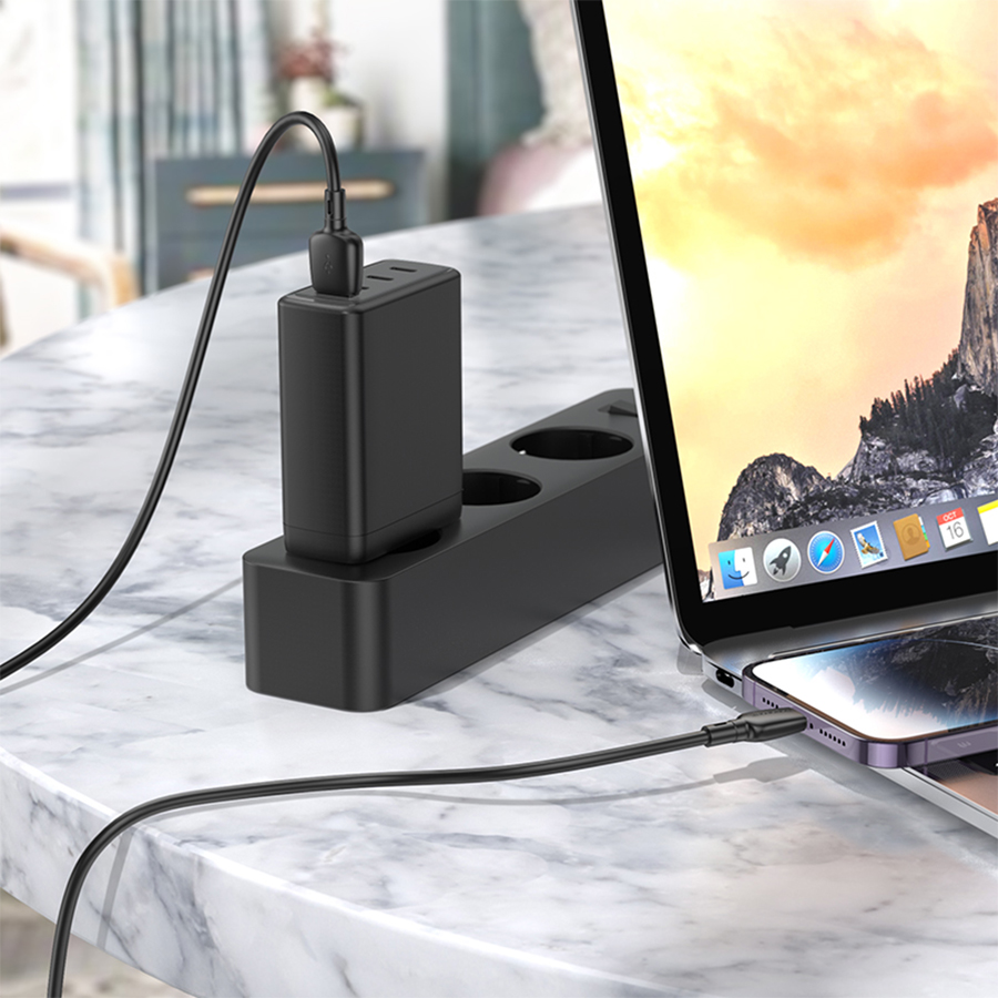 Кабель USB BOROFONE BX93 Super power USB - Lightning, 2.4А, 1 м, черный оптом недорого с доставкой Кабель USB BOROFONE BX93 Super power USB - Lightning, 2.4А, 1 м, черный фото