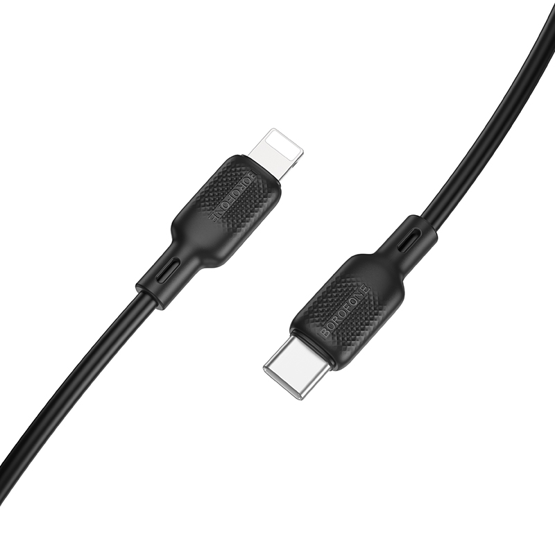 Кабель USB-C BOROFONE BX113 Lenny Type-C - Lightning, 27W, 3 м, черный фото