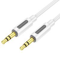 Аудиокабель BOROFONE BL20 True sound AUX Jack 3,5 (m) - Jack 3,5 (m), 1 м, белый фото