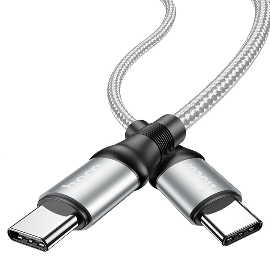 Кабель USB-C HOCO X50 Exquisito Type-C - Type-C, 5A, 1 м, серый фото
