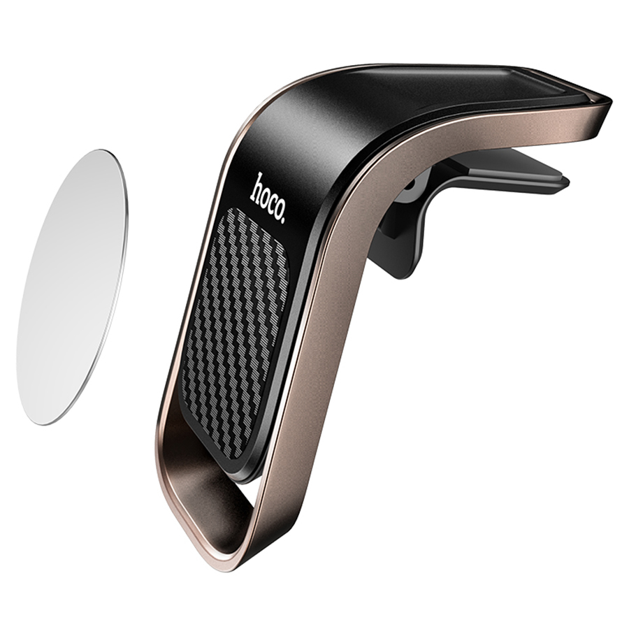 Автомобильный держатель HOCO CA74 Universe, магнитный, на воздуховод, черный+серый металлик фото