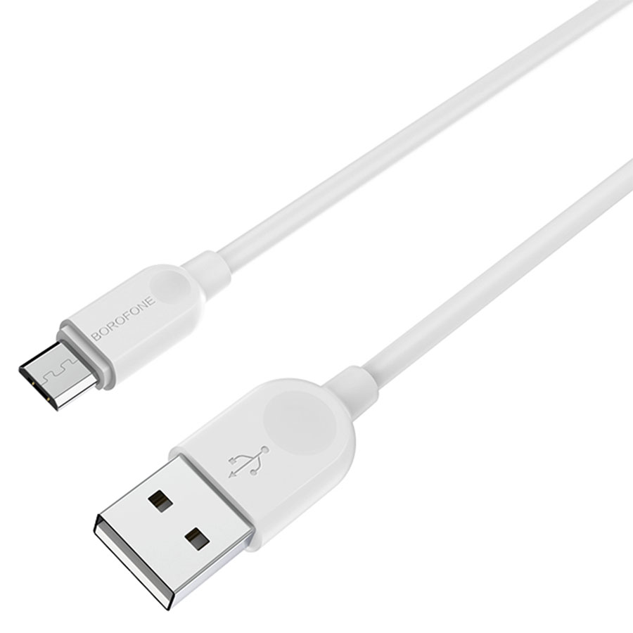 Кабель USB BOROFONE BX14 LinkJet USB - MicroUSB, 2.4А, 2 м, белый фото