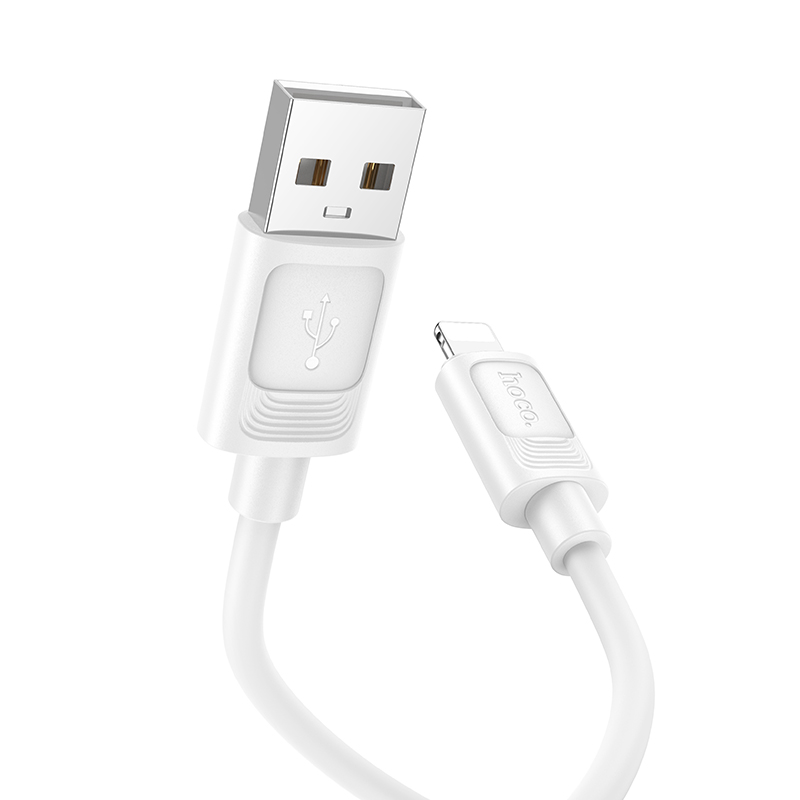 Кабель USB HOCO X122 Benefit USB - Lightning, 2.4А, 1 м, белый фото