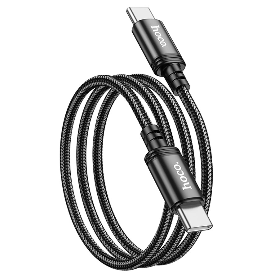 Кабель USB-C HOCO X89 Wind Type-C - Type-C, 3A, 60W, 1 м, черный фото