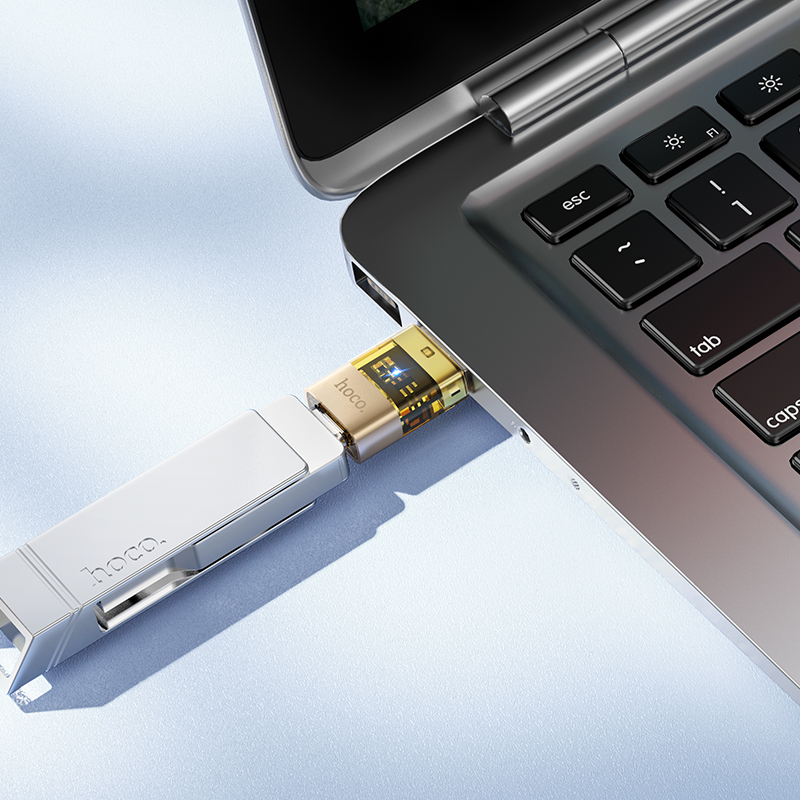 Переходник/Адаптер HOCO UA36C USB (m) - Type-C (f), черный фото