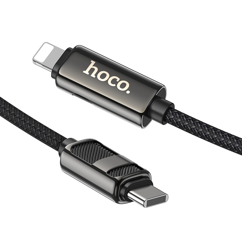 Кабель USB-C HOCO U137 Line Type-C - Lightning, 27W, 1.2 м, черный фото