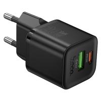 Сетевое зарядное устройство HOCO N65 Ingenious 1xUSB + 1xUSB-C, 3A, 20W, черный фото