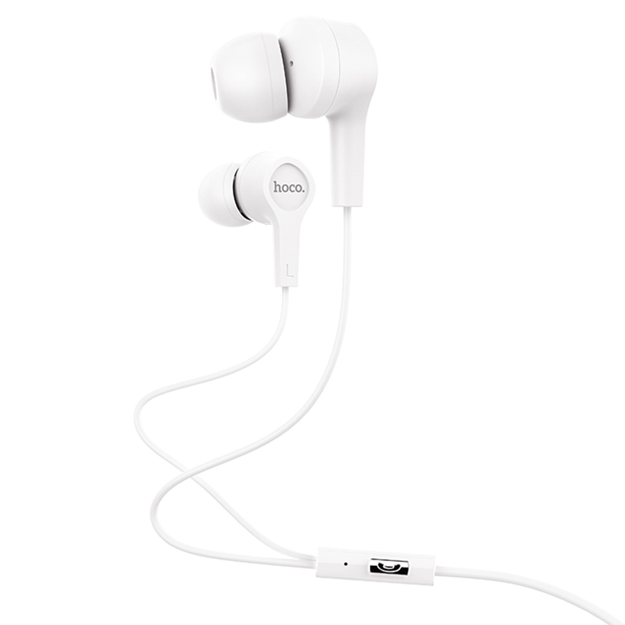 Проводные наушники HOCO M50 Daintiness, Jack 3.5mm, 1.2 м, белый фото