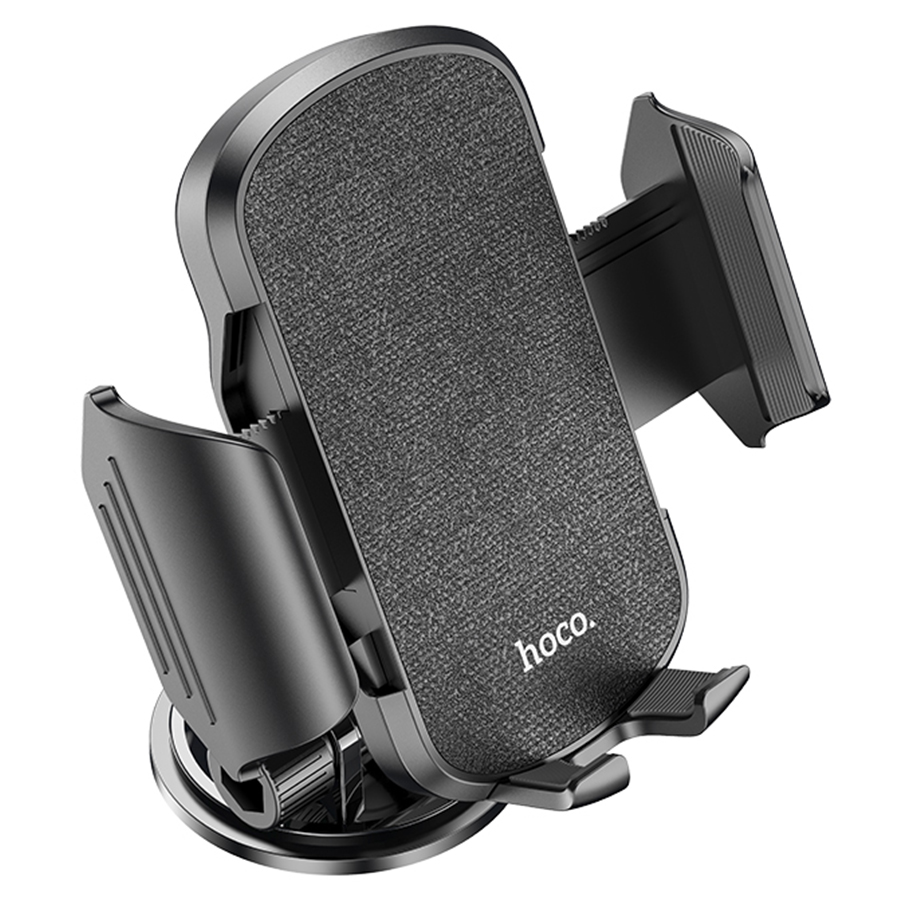 Автомобильный держатель HOCO CA82 Just fast, зажимной, на приборная панель/лобовое стекло, черный фото