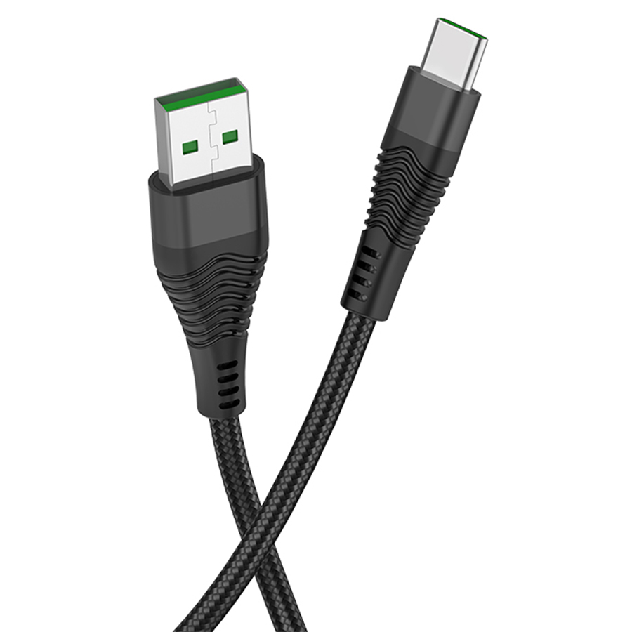 Кабель USB HOCO U53 4A Flash USB - Type-C, 5A, 1.2 м, черный оптом недорого с доставкой Кабель USB HOCO U53 4A Flash USB - Type-C, 5A, 1.2 м, черный фото