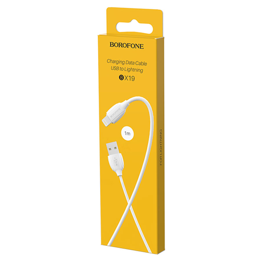 Кабель USB BOROFONE BX19 Benefit USB - Lightning, 1.3А, 1 м, белый фото