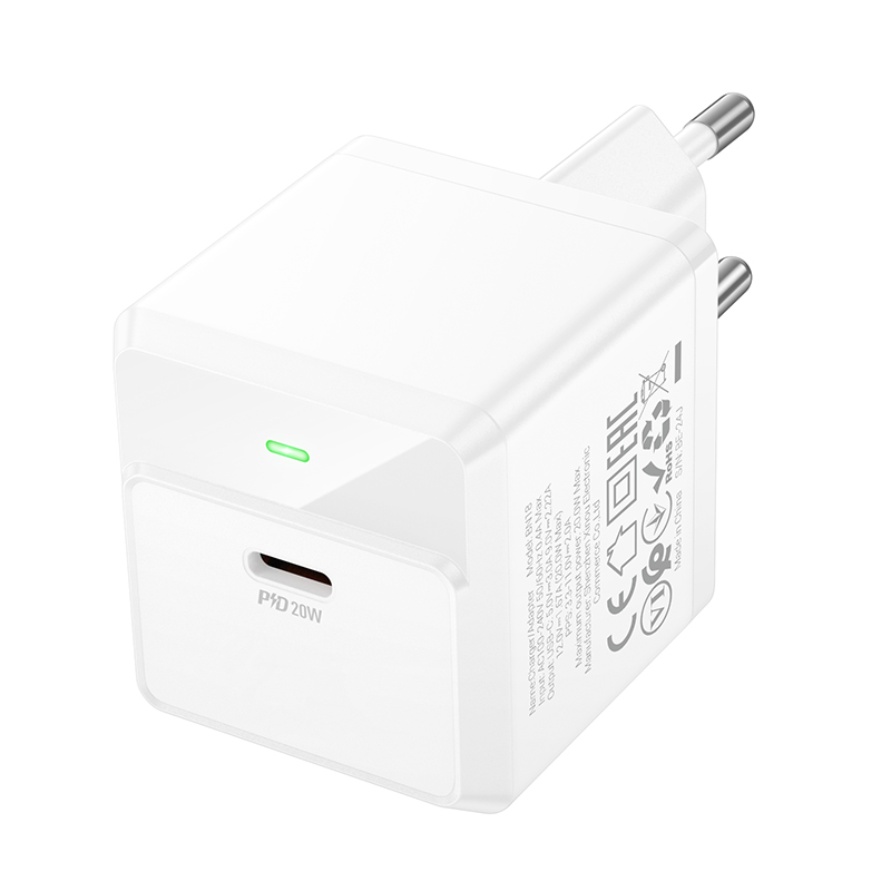 Сетевое зарядное устройство BOROFONE BN18 Intenso 1xUSB-C, 20W, белый фото