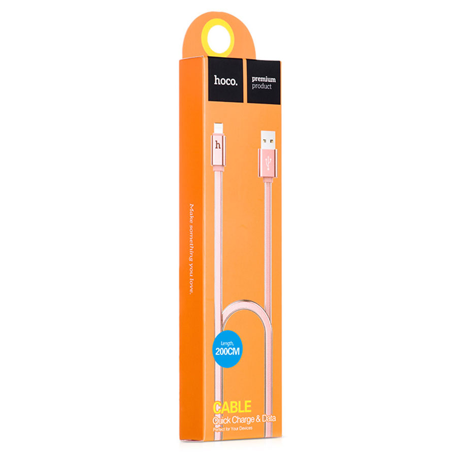 Кабель USB HOCO UPL12 Metal Jelly USB - Lightning, 2.1А, 2 м, розовое золото оптом недорого с доставкой Кабель USB HOCO UPL12 Metal Jelly USB - Lightning, 2.1А, 2 м, розовое золото фото