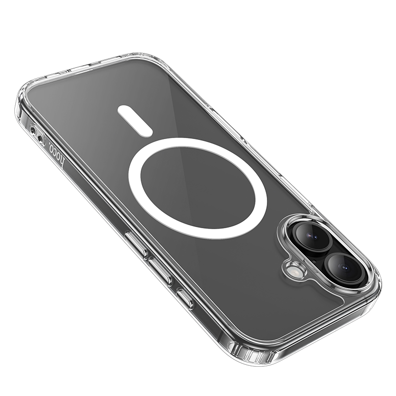 Чехол HOCO TPU Magnetic series для iPhone 17 (6.3"), прозрачный фото