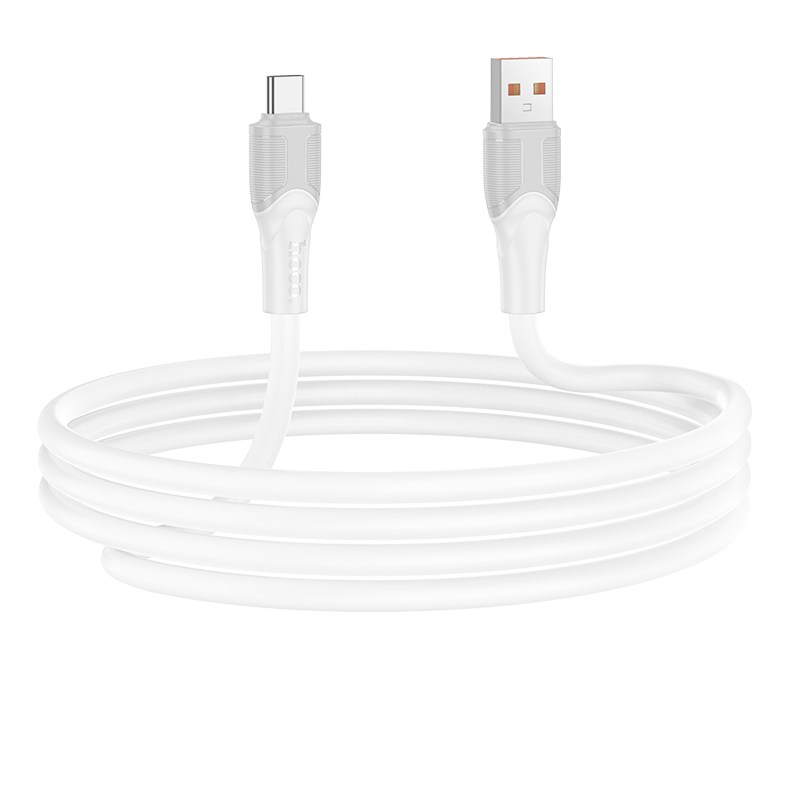 Кабель USB HOCO X106 Big bull USB - Type-C, 5A, 3 м, белый фото