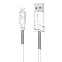 Кабель USB HOCO X24 Pisces USB - Lightning, 2.4А, 1 м, белый фото