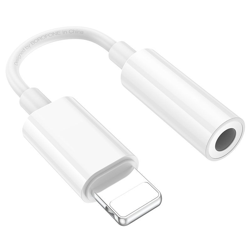 Переходник/Адаптер BOROFONE BV21 Genuine Lightning (m) - Jack 3,5 (f), 8.2 см, белый фото