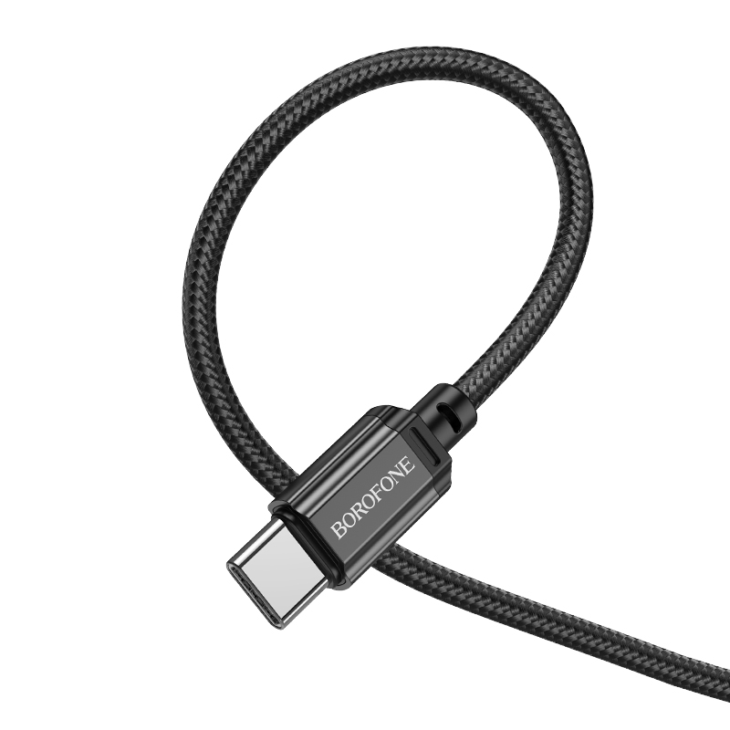 Кабель USB-C BOROFONE BX87 Sharp Type-C - Type-C, 3A, 60W, 2 м, черный фото