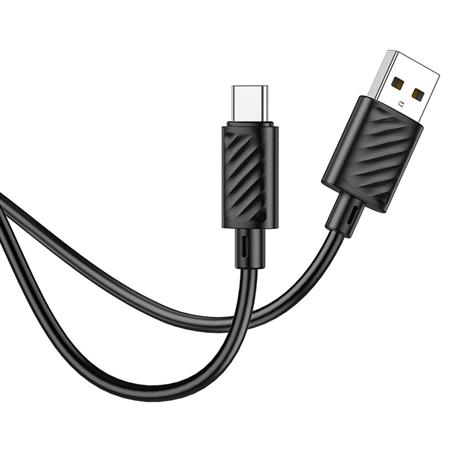 Кабель USB HOCO X88 Gratified USB - Type-C, 3A, 1 м, черный фото