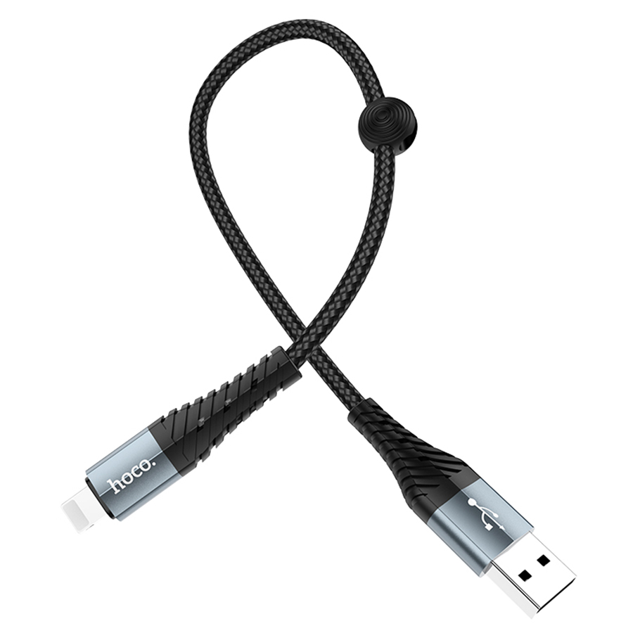 Кабель USB HOCO X38 Cool USB - Lightning, 2.4А, 25 см, черный фото