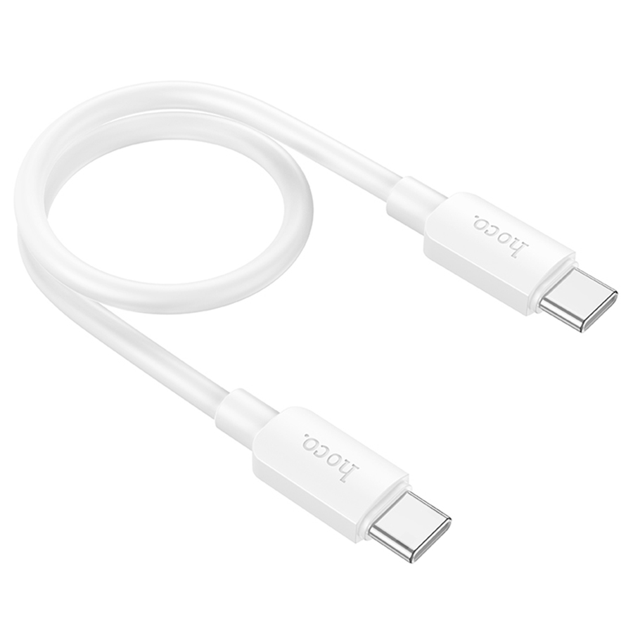 Кабель USB-C HOCO X96 Hyper Type-C - Type-C, 3A, 60W, 25 см, белый фото