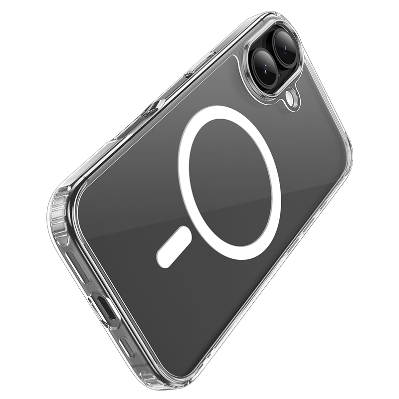 Чехол HOCO TPU Magnetic series для iPhone 17 (6.3"), прозрачный фото