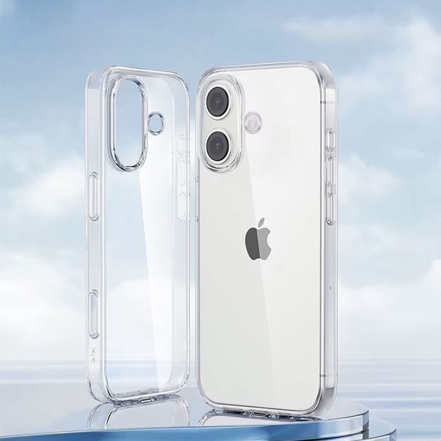Чехол Clear Case силиконовый с защитой камеры для iPhone 16 (6.1"), прозрачный фото