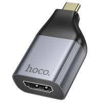 Переходник/Адаптер HOCO UA33 Type-C (m) - HDMI (f), серый металлик фото