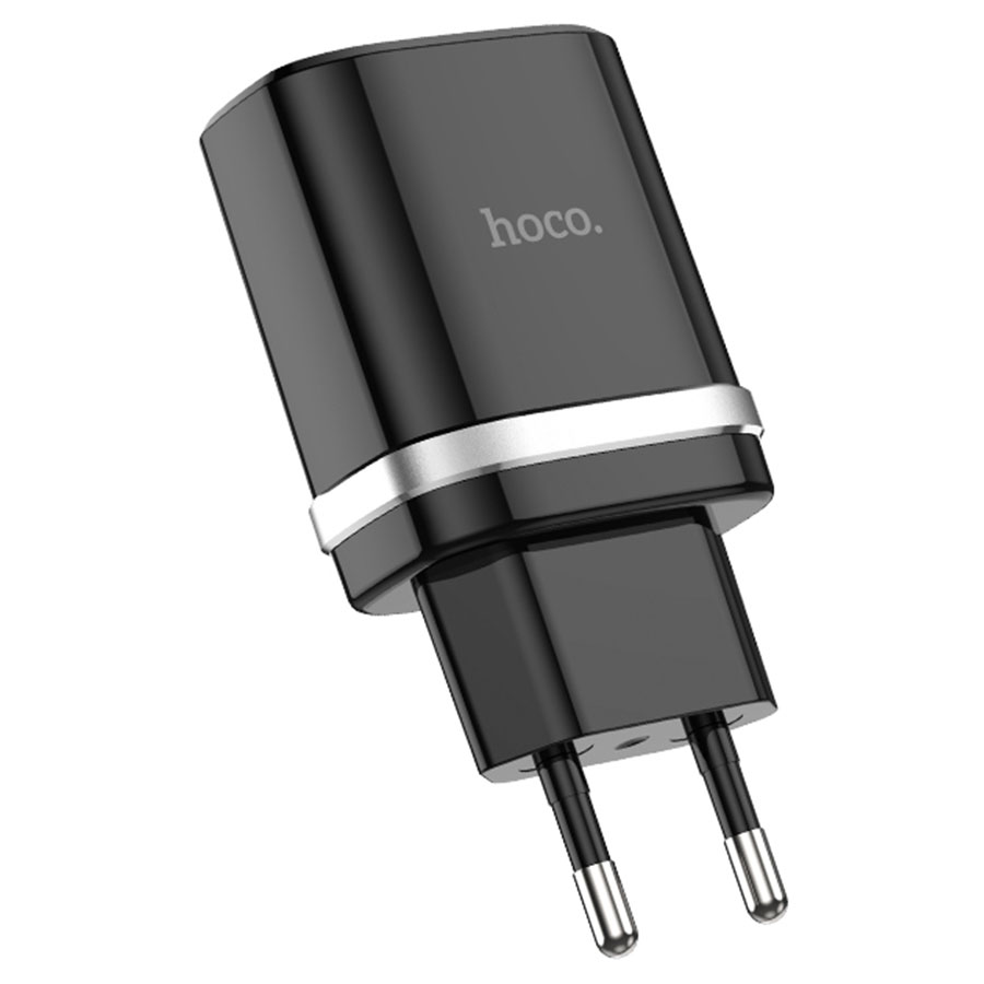 Сетевое зарядное устройство HOCO C12Q Smart 1xUSB, 3A, 18W, черный фото