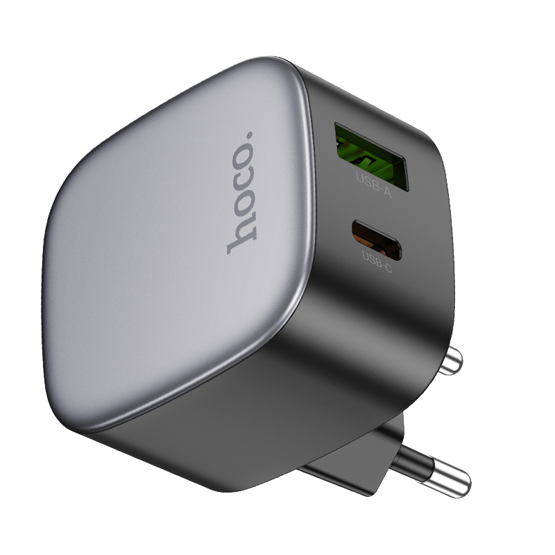 Сетевое зарядное устройство HOCO CS32A Rise 1xUSB + 1xUSB-C, 3A, 20W, черный фото