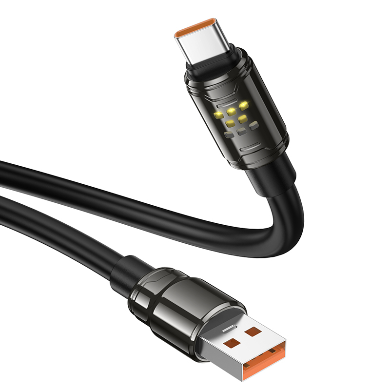 Кабель USB HOCO U143 Joy USB - Type-C, 5A, 1.2 м, черный фото