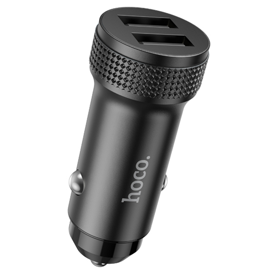 Автомобильное зарядное устройство HOCO Z49 Level, 2xUSB, 2.4A, черный фото