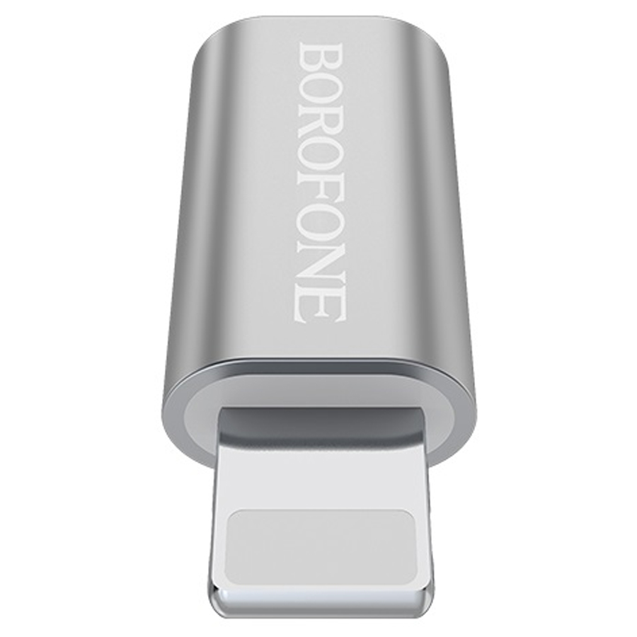 Переходник/Адаптер BOROFONE BV5 Lightning (m) - MicroUSB (f), серебристый фото