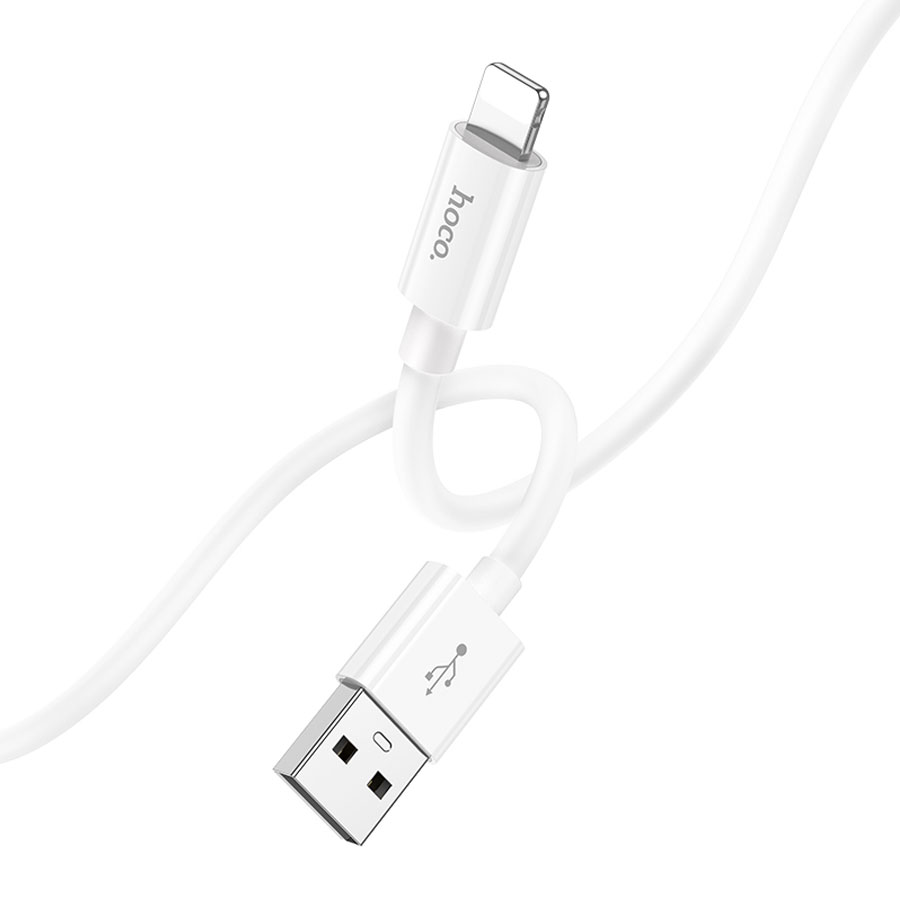 Кабель USB HOCO X87 Magic USB - Lightning, 2.4А, 1 м, белый фото