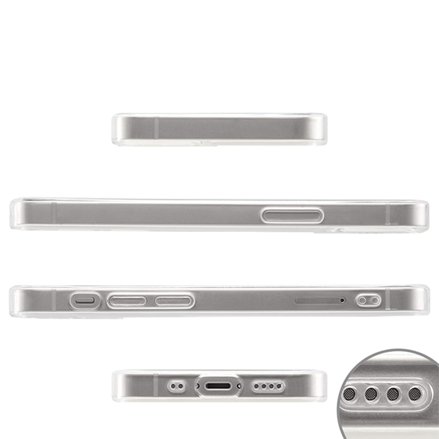 Чехол Clear Case силиконовый с защитой камеры для iPhone 12 6.1", прозрачный фото