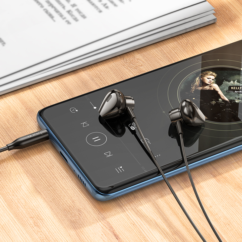 Проводные наушники HOCO M125 Smart, Jack 3.5mm, 1.2 м, черный фото