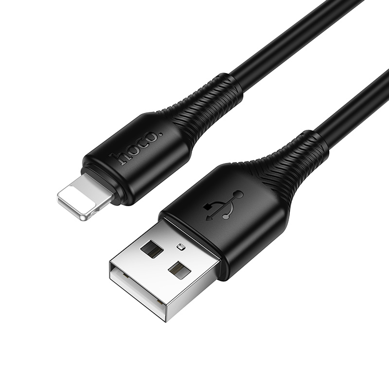 Кабель USB HOCO X120 Beneficio USB - Lightning, 2.4А, 1 м, черный фото